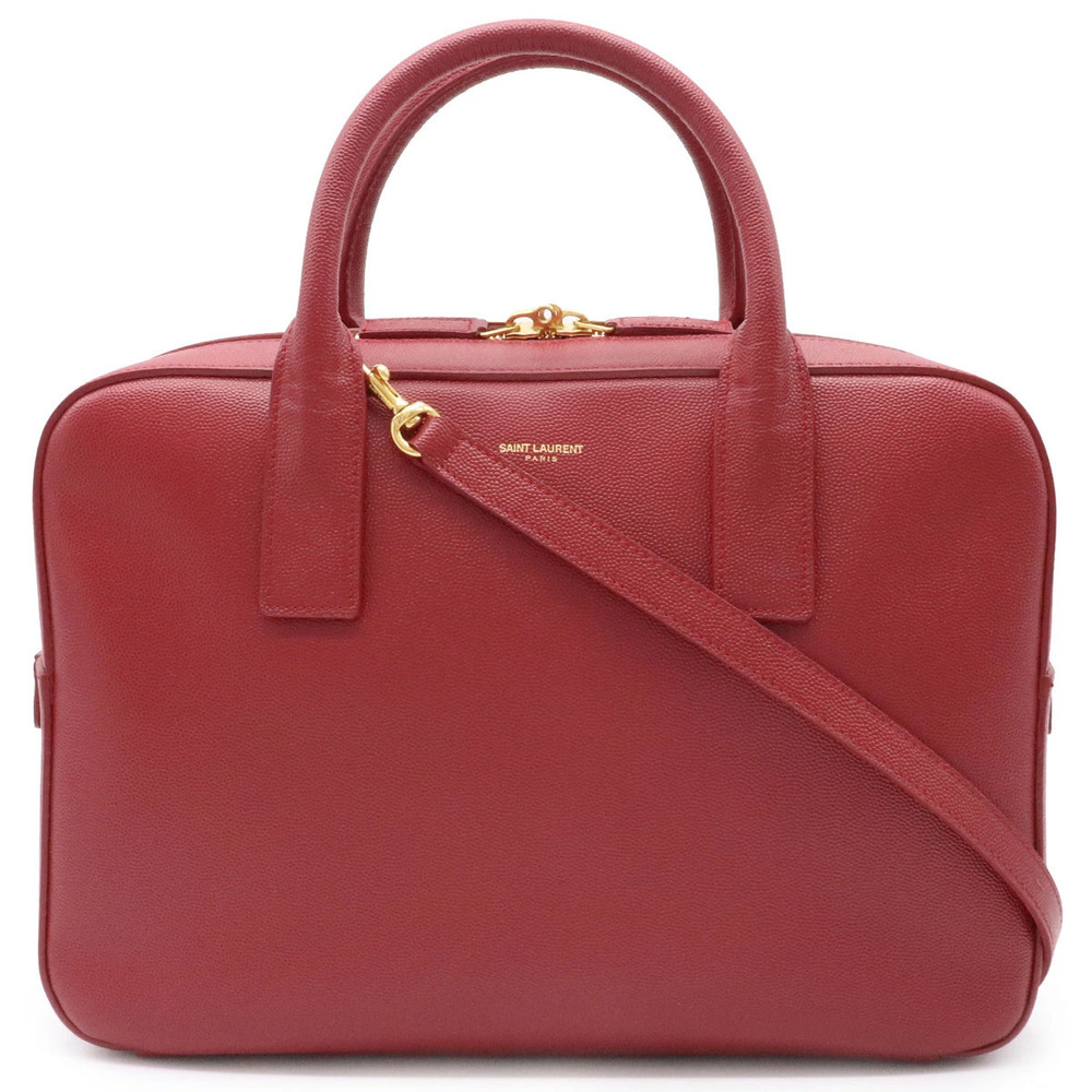 SAINT LAURENT PARIS Saint Museum 2way Shoulder Bag Leather Red